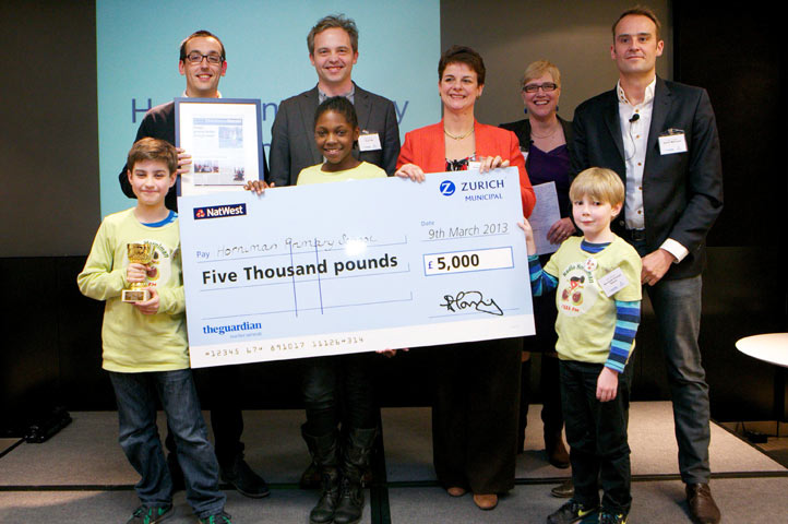 Horniman winners cheque