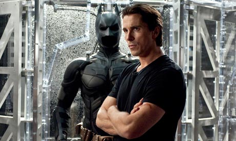 Christian Bale with Batman suit