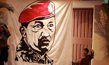 Followers of Chavez express their solidarity with Venezuelan people