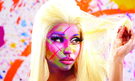 Nicki Minaj in neon makeup