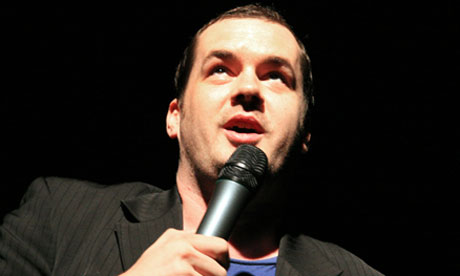 Jim Jeffries with microphone