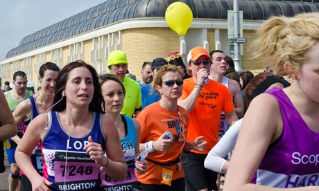 The Brighton marathon … perfect weather.