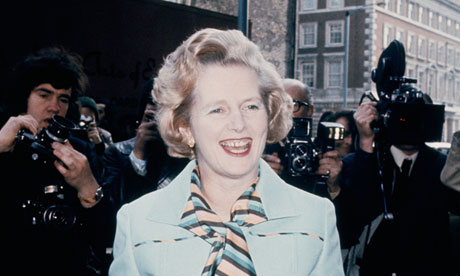 Margaret Thatcher, the year she became leader of the Conservatives