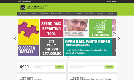 The government website data.gov.uk