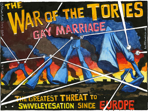 Steve Bell on infighting in the Conservative party – cartoon