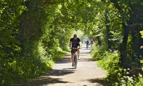 Cyclist, countryside