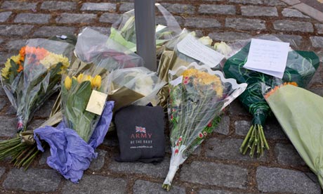 Floral tributes Woolwich attackl