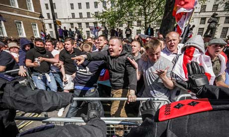 English Defence League protesting