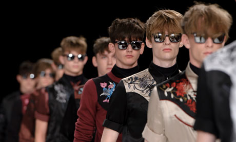 Models wear designs from the Topman Design 