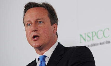 David Cameron at NSPCC offices