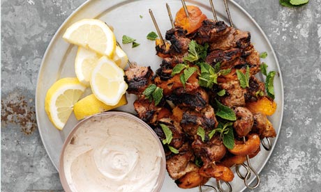 Lamb and apricot kebabs 