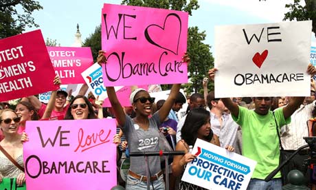 Obamacare supports in Washington DC