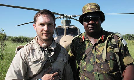 Tom Hardy with Brigadier Macheng of the Botswana s Defence Force.
