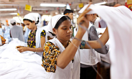 Rosy Khatun works in a garment factory in Gazipur
