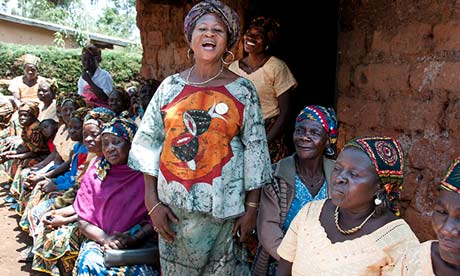Madam Sarah Koye Ngala, with members of her women's group in Ndu, northwest Cameroon