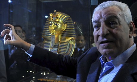 Zahi Hawass at the Egyptian Museum in Cairo, Egypt, 2011