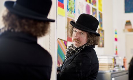 Martin Creed in his studio in Eeast London