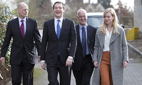 Chancellor George Osborne laughs