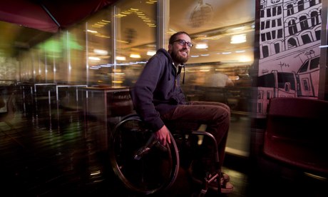 Glyn Everett into the Canteen music venue in Stokes Croft, Bristol