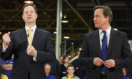 Nick Cleeg and David Cameron (