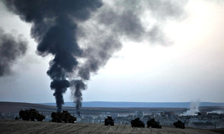 Kobani thick smoke