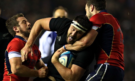 A late try from the New Zealand lock Jeremy Thrush proved the difference against a Scotland side int