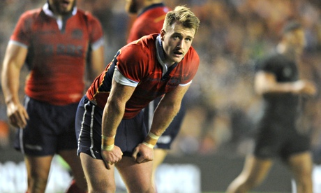 The Scotland full-back Stuart Hogg embodies the dejected mood among his team-mates at Murrayfield.