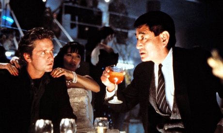 Ken Takakura, right, as a police officer, with Michael Douglas in Ridley Scott’s Black Rain (1989). 