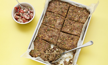 Yotam Ottolenghi's lamb and bulgur meatloaf with tomato and yoghurt salsa