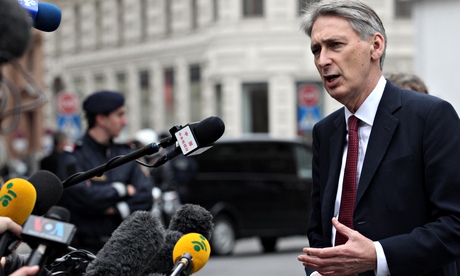 Britain's Foreign Secretary Hammond in Vienna