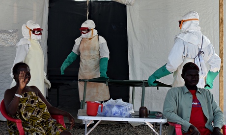 An Ebola treatment centre run by the Red Cross in Sierra Leone.