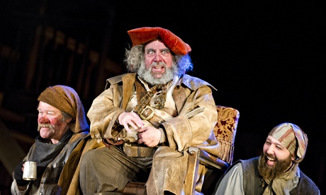 Joshua Richards, Antony Sher (Sir John Falstaff) and Youssef Kerkour in Henry lV Part l & ll 