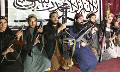 Militants, who the Pakistan Taliban say attacked the Army Public School, at an unknown location