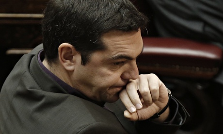 Syriza leader Alexis Tsipras at the Greek parliament in Athens, 23 December 2014. 