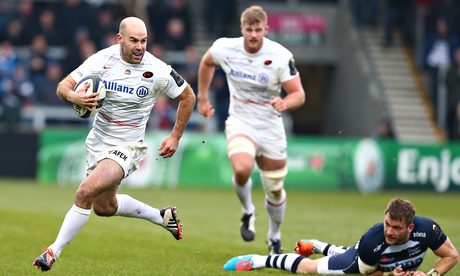 Charlie Hodgson was in commanding form for Saracens against Sale before a stinger forced him off bef