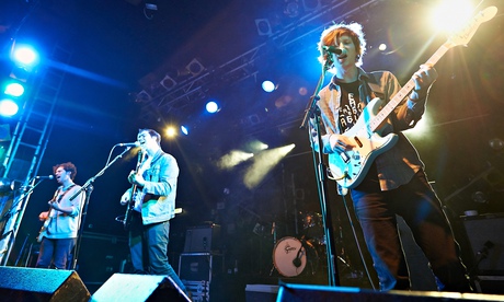 Parquet Courts onstage, Electric Ballroom, London 16 February 2014