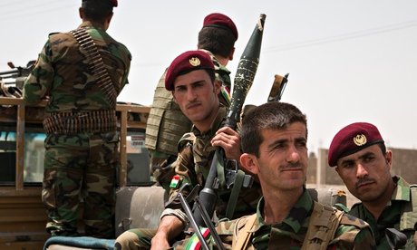 Armed Kurdish soldiers