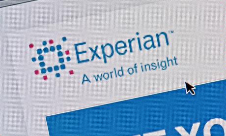 Close up of the Experian logo as seen on its website