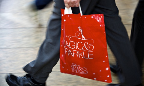 M&S shopping bag being carried in Sheffield