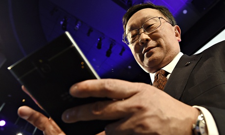 BlackBerry chief executive John Chen uses a Passport smartphone
