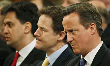 David Cameron (right) 