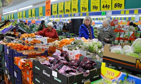 Inside a Lidl store supermarket interior