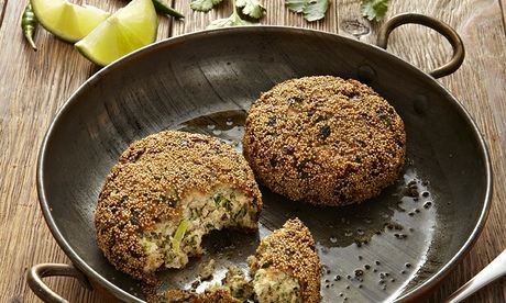 Yotam Ottolenghi's salmon fishcakes with garam masala, chilli and ginger