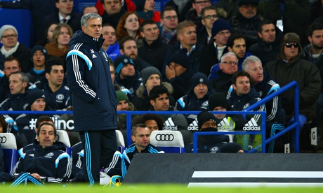 Chelsea's manager José Mourinho watched his side draw 1-1 with Manchester City but declined to talk 