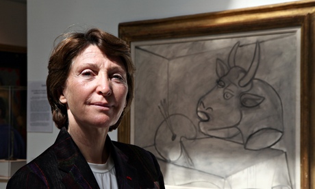 Marina Picasso poses with Palette et Tête de Taureau