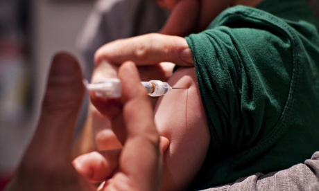 child being given a fllu jab