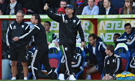 Tony Pulis likes what he sees from West Brom as he directs proceedings on his return to Selhurst Par