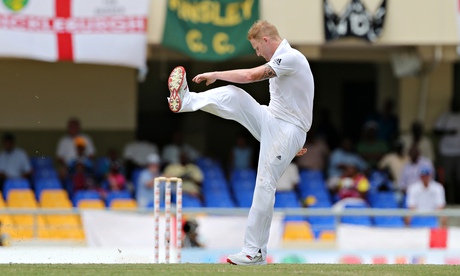 England's Ben Stokes shows his frustration as Jermaine Blackwood is caught off a no-ball, before sco