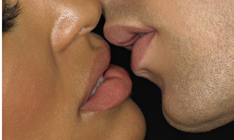 Man and woman kissing