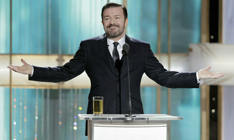 Ricky Gervais hosts the Golden Globes in 2011